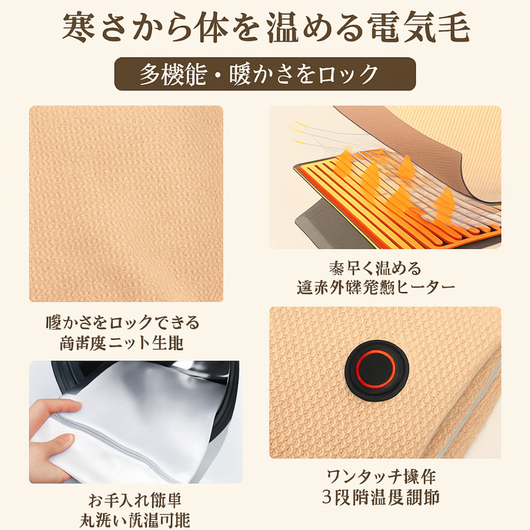 No.1 人気！FuyuOne™ USB加熱ショール